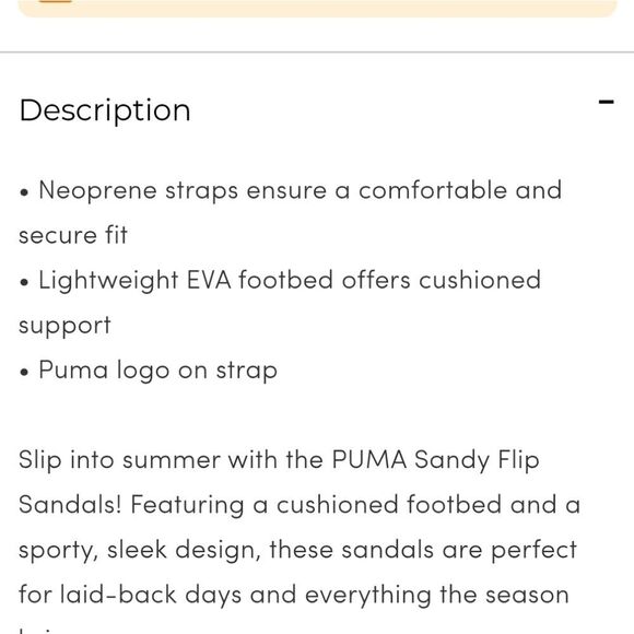 Puma Sandy Flip-Flop Sandals- Peach Frost - Picture 6 of 10